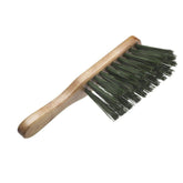 Varnished Hand Banister Brush with Stiff Green/Red Synthetic Bristles